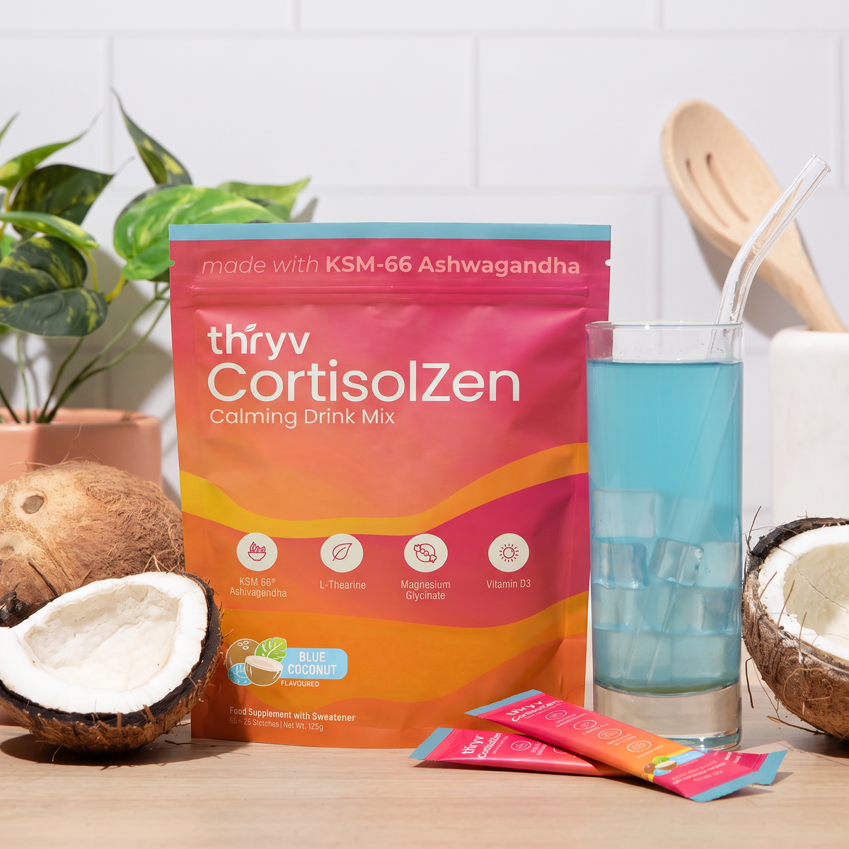 Thryv CortisolZen - Blue Coconut - Cortisol Drink Sachets